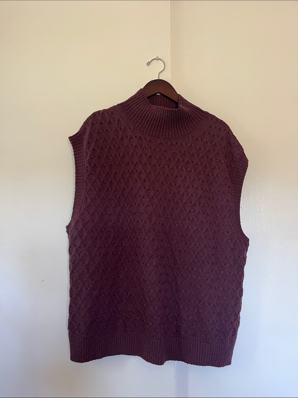 Free People Chunky Ribbed Knit Vest - Plum